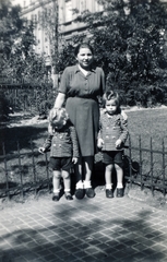 1936, Reichardt Nóra, portrait, three people, Fortepan #227040