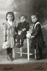 1908, Perlaki Rózsa, three people, Fortepan #227272