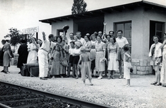 1938, Vízkelety László, train station, travelling, Fortepan #227532