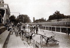 Magyarország, Budapest III., Csillaghegyi strandfürdő., 1936, Vízkelety László, Budapest, Fortepan #227552