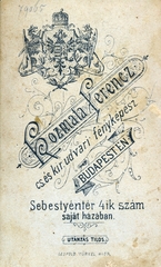 1906, Vízkelety László, hátlap, fényképész, műterem, Fortepan #227646