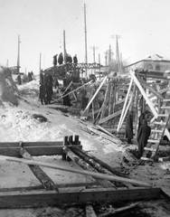 Ukrajna, Kijev, a felvétel a Dnyeper folyó partján a Paton (ekkor Reichenau) híd építésekor készült., 1942, Ungváry Krisztián, keleti front, második világháború, Fortepan #22793