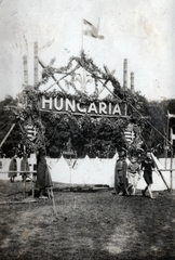 Egyesült Királyság, Birkenhead, Arrowe Park, 3. Nemzetközi Cserkész Világtalálkozó (Jamboree), a magyar cserkésztábor kapuja., 1929, Ábrahám Katalin és László, Fortepan #228176