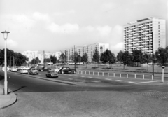 Németország, Drezda, Pirnaischer Platz, St. Petersburger Strasse (Leningrader Strasse) a Rathenauplatz felé nézve., 1966, Ábrahám Katalin és László, Wartburg 311 Kombi, EMW 340, Skoda Felicia, NDK, Fortepan #228250