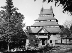 Hungary, Mátraháza, SZOT üdülő (később Pagoda Pihenő Panzió)., 1967, Fortepan/Album078, fresco, Fortepan #228288