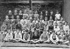 1932, Fortepan, class photo, tableau, teacher, gymnastic mat, cross-legged sitting, Fortepan #22862