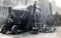 Egyesült Királyság, a Bethell & Sons vállalat gőzmeghajtású asztaltozó autója., 1925, Ladinek Viktor, gőzautó, Foden-márka, útépítés, aszfaltozás, Fortepan #228650