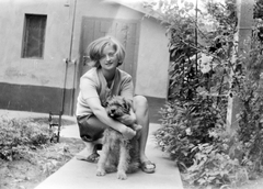 1970, Fortepan, portrait, dog, garden, woman, Fortepan #2287