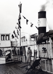 1938, Flanek-Falvay-Kováts, boat trip, Fortepan #228847