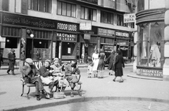 Hungary, Budapest VII., a Dob utca eleje a Károly körútról (Károly király út) nézve. Háttérben a Diana ház., 1936, Fortepan, Budapest, Fortepan #22894