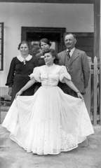 1947, Baráth Endre, wedding ceremony, bride, Fortepan #22903