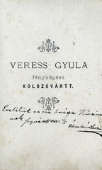 1900, Ábrahám Katalin és László, verso, photographer, studio, Fortepan #229038