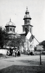 Románia,Erdély, Nagyborszó, ortodox templom (Biserica Sf. Arhangheli)., 1940, Fucskár József Attiláné, Fortepan #229548