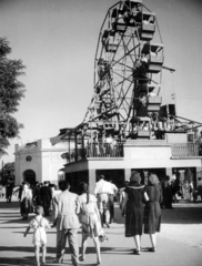 Magyarország, Városliget,Vidámpark, Budapest XIV., Óriáskerék., 1953, Fortepan/Album083, vidámpark, óriáskerék, Budapest, Fortepan #229768