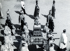 1938, Szávoszt-Vass Dániel, procession, crown guards, Holy Right Hand, plan view, Fortepan #229848