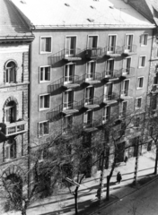 1965, Kőszeghy Anna, balcony, street view, Fortepan #230036