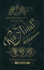 Magyarország, Kőszeg, Kis Antal fényképészeti műterme., 1903, Korner Veronika, hátlap, Fortepan #230134