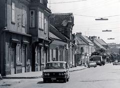 Magyarország, Mosonmagyaróvár, Magyar utca, bal szélen a Sörház utca torkolata., 1976, Székely Iván, rendszám, Fortepan #230391