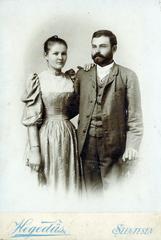 1900, Losonci Rita dr., photographer, couple, Fortepan #230472