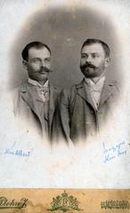 1900, Losonci Rita dr., men, moustache, photographer, double portrait, Fortepan #230474