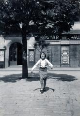 1933, Miklósy Judit, wood, shadow, girl, jump rope, Fortepan #230539