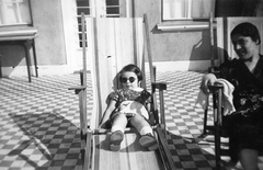 1946, Fortepan, kid, terrace, shades, deck chair, Fortepan #23055