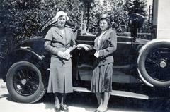 1933, Cserey Zoltán, girls'n'cars, Fortepan #231009