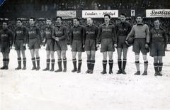 Magyarország, Budapest IX., FTC-stadion, Vasas-Dinamo Zágráb 1:0 (0:0) nemzetközi mérkőzés 1947. február 16-án., 1950, Cserey Zoltán, Budapest, Fortepan #231116