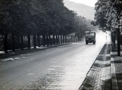 Magyarország, Budapest II.,Budapest XII., a Budakeszi út a 49. szám felől a Hárshegyi út felé vezető szakaszon., 1937, Bor Dezső, Budapest, Fortepan #231338