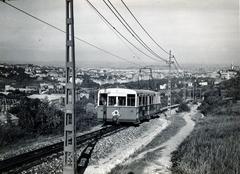 Magyarország, Budapest XII., a Fogaskerekű az Orgonás megálló előtt., 1937, Bor Dezső, fogaskerekű vasút, Budapest, Fortepan #231339