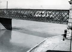 Austria, Linz, Duna, az "Alte Brücke" (később a Nibelungenbrücke épült a helyén)., 1933, Bor Dezső, Fortepan #231354