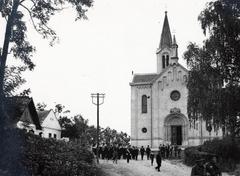 Magyarország, Nagycenk, Széchenyi tér, Szent István király-templom., 1931, Bor Dezső, templom, Fortepan #231439