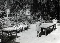 1933, Bor Dezső, ping pong asztal, Fortepan #231451