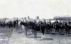 1906, Bor Dezső, híres ember, egyenruha, katonaság, tiszt, lovasság, hadsereg, madártoll, magyar katona, osztrák katona, huszár, kard, lovas, Fortepan #231460