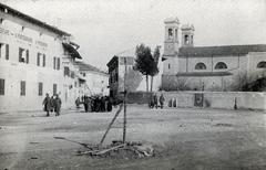 Olaszország, Casarsa della Delizia, Via Risorgimento, Parrocchia della Santa Croce e della Beata Vergine del Rosario., 1918, Bor Dezső, templom, Fortepan #231489