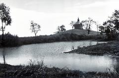 Magyarország, Abasár, Sár-hegy, Szent Anna-tó és a Szent Anna-kápolna., 1943, Bor Dezső, kápolna, Fortepan #231540