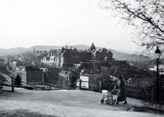 1940, Bor Dezső, picture, baby carriage, palace, Fortepan #231559