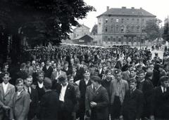 1940, Bor Dezső, student, caps, Fortepan #231577