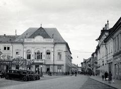 Szlovákia, Rimaszombat, Fő (Horthy Miklós) tér, szemben a Deák Ferenc utca., 1942, Bor Dezső, Fortepan #231619