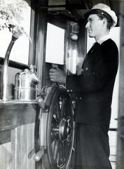 1936, Bor Dezső, sailor, Ship's wheel, Fortepan #231705