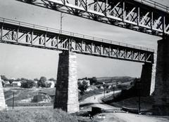 Magyarország, Biatorbágy, vasúti viadukt., 1936, Bor Dezső, vasúti híd, viadukt, Fortepan #231756