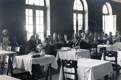 1933, Bor Dezső, restaurant, companionship, Fortepan #231839