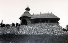 Hungary, Budapest II., Látó-hegy / Gugger-hegy, Árpád kilátó., 1932, Bor Dezső, lookout, Budapest, Fortepan #231890