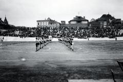 Magyarország, Budapest XIV., Szabó József utca, Millenáris sporttelep., 1935, Bor Dezső, Budapest, Fortepan #231935