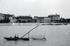 1933, Bor Dezső, fishing, Fortepan #231944