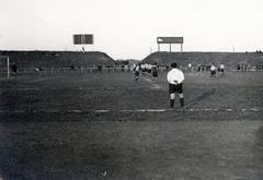 1933, Bor Dezső, ad, label, soccer field, Tungsram-brand, Fortepan #231951