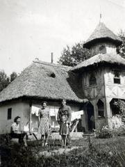 1936, Liszkay Cecília, mansion, tower, soldier, thatched roof, poverty, poverty, Fortepan #232313