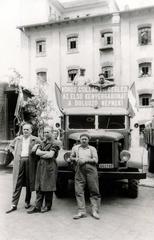 Magyarország, Budapest IX., Soroksári út 44. (Tóth Kálmán utca sarok), Ferencvárosi Malom., 1954, Liszkay Cecília, Csepel B-350/D-350, Budapest, Fortepan #232325