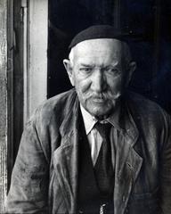 1959, Goetter Antal, old person, moustache, cap, tie, Fortepan #232536