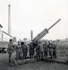 1940, Tordai György, Anti aircraft cannon, Bofors 36M, Fortepan #232852